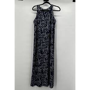 Lulu-B | Dresses | Lulu B Dress Womens Medium Blue Navy Nylon Maxi Resort  Vacation | Poshmark